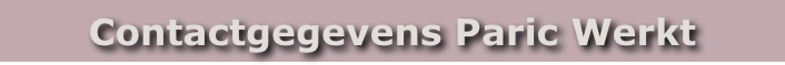 Contactgegevens Paric Werkt